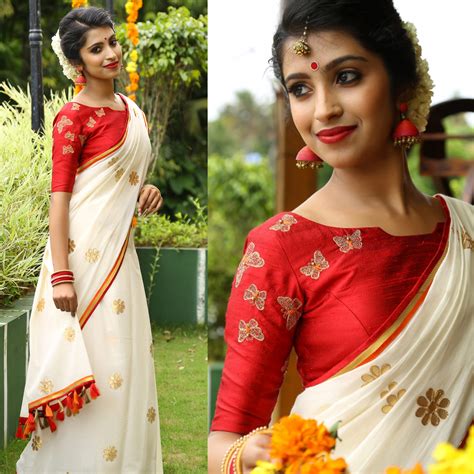 17 Latest Kerala and Onam Saree Blouse Designs in 2024.
